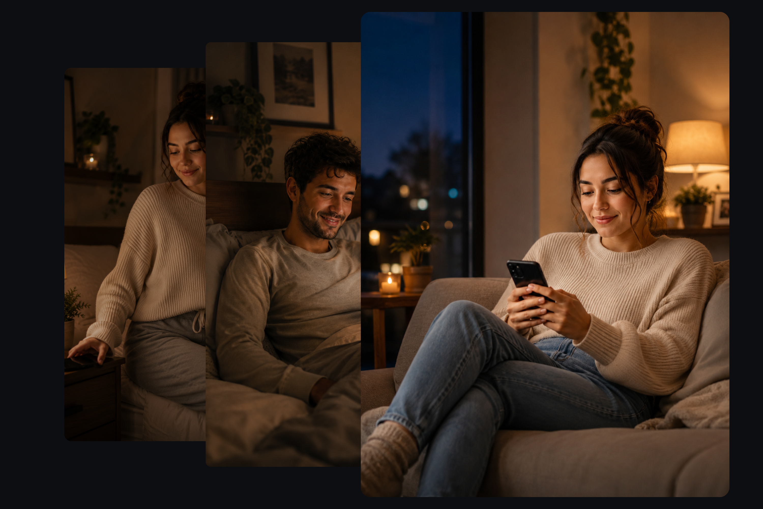 People chatting on phones